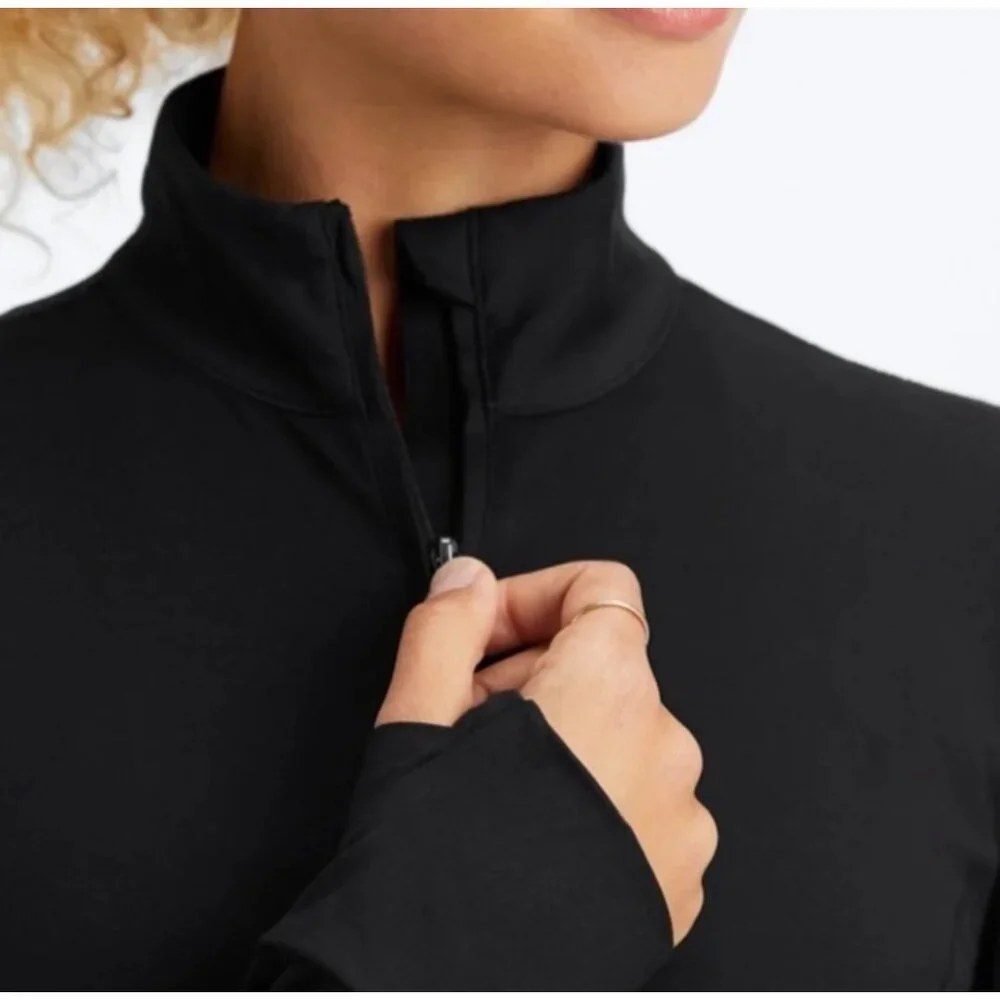 Fabletics Womens Half-Zip Phoenix Black Mid-Layer Top XXL Moisture-Wicking NEW - Picture 10 of 16